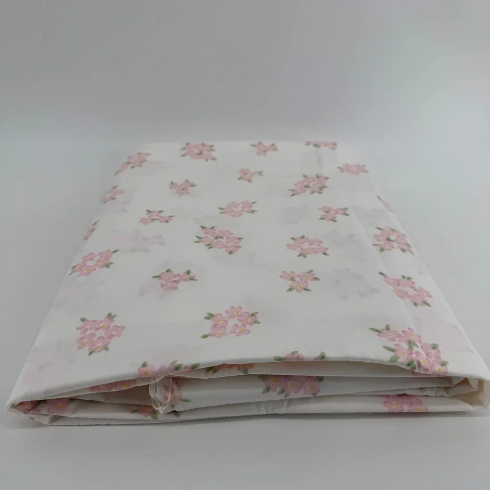 Pottery Barn Kids Twin Flat Sheet Pink Floral Cotton Replacement Bedding PBK